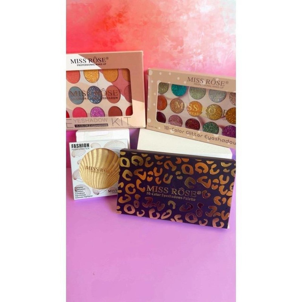 Big eyeshadow, palette, glitter, highlight bun, bundle, new sealed